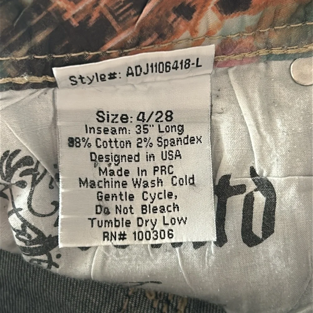 Adiktd slim boot cut jeans size 28 long tall cowgirl western